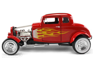 1932 Ford Coupe "Hot Rod - Platinum Collection" 1:18 Scale - MotorMax Diecast Model (Red)