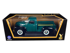 1950 GMC 150 Pickup 1:18 Scale - Yatming Diecast Model Car (Green/Black)