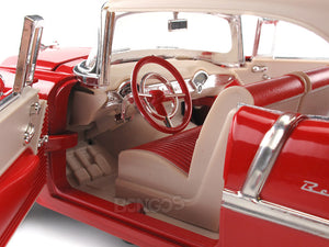 1955 Chevy Bel Air 1:18 Scale - MotorMax Diecast Model Car (Red)