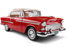 Load image into Gallery viewer, 1955 Chevy Bel Air 1:18 Scale - MotorMax Diecast Model Car (Red)