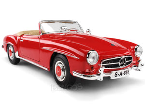 1955 Mercedes-Benz 190 SL Cabriolet 1:18 Scale - Maisto Diecast Model Car (Red)