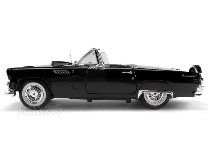 1956 Ford Thunderbird Roadster 1:18 Scale - MotorMax Diecast Model (Black)