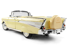 Load image into Gallery viewer, 1957 Chevy (Chevrolet) Bel Air Convertible 1:18 Scale- Yatming Diecast Model (Cream)