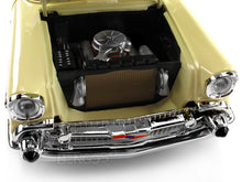 Load image into Gallery viewer, 1957 Chevy (Chevrolet) Bel Air Convertible 1:18 Scale- Yatming Diecast Model (Cream)