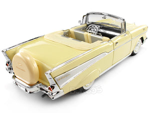 1957 Chevy (Chevrolet) Bel Air Convertible 1:18 Scale- Yatming Diecast Model (Cream)
