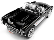 Load image into Gallery viewer, 1957 Chevy (Chevrolet) Corvette 1:18 Scale- Yatming Diecast Model Car (Black)
