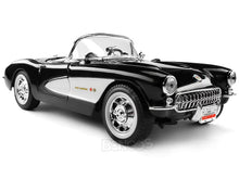 Load image into Gallery viewer, 1957 Chevy (Chevrolet) Corvette 1:18 Scale- Yatming Diecast Model Car (Black)
