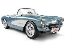 Load image into Gallery viewer, 1957 Chevy (Chevrolet) Corvette 1:18 Scale - Yatming Diecast Model Car (Blue)