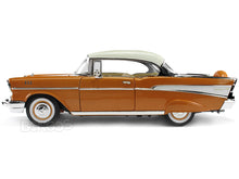 Load image into Gallery viewer, 1957 Chevy (Chevrolet) Bel Air Coupe 1:18 Scale- Yatming Diecast Model Car (Copper)