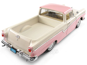 1957 Ford Ranchero 1:18 SCALE - Yatming Diecast Model Car (Creram/Pink)