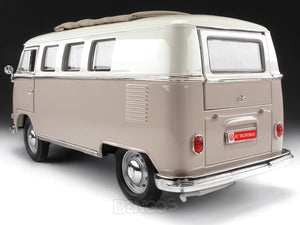1962 VW Microbus "Kombi" 1:18 Scale - Yatming Diecast Model Car (Taupe)