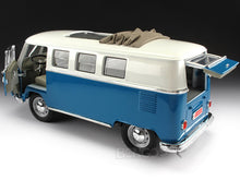 Load image into Gallery viewer, 1962 VW Microbus &quot;Kombi&quot; 1:18 Scale - Yatming Diecast Model Car (Blue)
