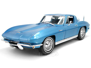 1965 Chevy Corvette Stingray 1:18 Scale - Maisto Diecast Model Car (Blue)