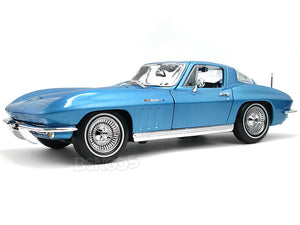 1965 Chevy Corvette Stingray 1:18 Scale - Maisto Diecast Model Car (Blue)