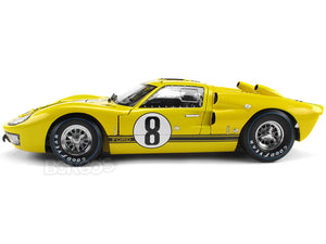 1966 Ford GT-40 (GT40) Mk II #8 Le Mans Whitmore/Gardner 1:18 Scale - Shelby Collectables Diecast Model Car (Yellow)