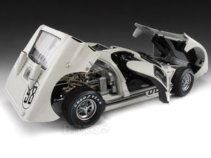1966 Ford GT-40 (GT40) Mk II #98 Daytona "Winner" Miles/Ruby 1:18 Scale - Shelby Collectables Diecast Model Car (White)