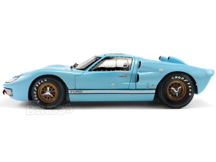 1966 Ford GT-40 (GT40) Mk II 1:18 Scale - Shelby Collectables Diecast Model Car (Gulf/Plain)