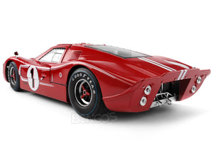 1967 Ford GT-40 (GT40) Mk IV #1 "Le Mans Winner - Gurney/Foyt" 1:18 Scale - Shelby Collectables Diecast Model Car (Red)