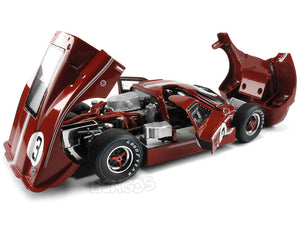 1967 Ford GT-40 (GT40) Mk IV #3 "Le Mans - Andretti/ Bianchi" 1:18 Scale - Shelby Collectables Diecast Model Car (Red/Brown)