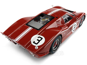 1967 Ford GT-40 (GT40) Mk IV #3 "Le Mans - Andretti/ Bianchi" 1:18 Scale - Shelby Collectables Diecast Model Car (Red/Brown)