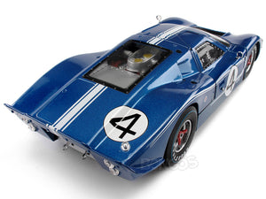 1967 Ford GT-40 (GT40) Mk IV #4 "Le Mans - Hulme/Ruby" 1:18 Scale - Shelby Collectables Diecast Model Car (Blue)