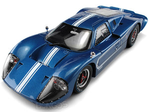 1967 Ford GT-40 (GT40) Mk IV 1:18 Scale - Shelby Collectables Diecast Model Car (Blue)