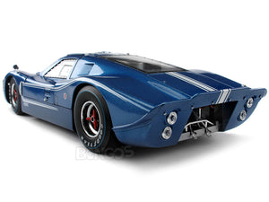 1967 Ford GT-40 (GT40) Mk IV 1:18 Scale - Shelby Collectables Diecast Model Car (Blue)