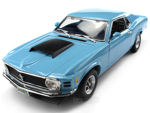 1970 Ford Boss 429 Mustang 1:18 Scale - MotorMax Diecast Model Car (Blue)