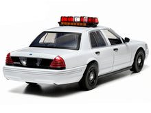 Load image into Gallery viewer, Ford Crown Victoria Police Interceptor &quot;Light &amp; Sound&quot; (Blank) 1:18 Scale - Greenlight Diecast Model Car (White)