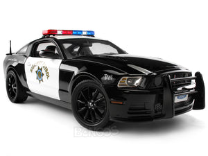 2013 Ford Mustang Boss 302 "Highway Patrol" 1:18 Scale - Shelby Collectables Diecast Model Car (B/W)