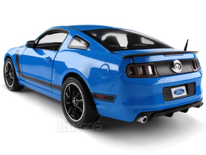 2013 Ford Mustang Boss 302 1:18 Scale - Shelby Collectables Diecast Model Car (Grabber Blue)