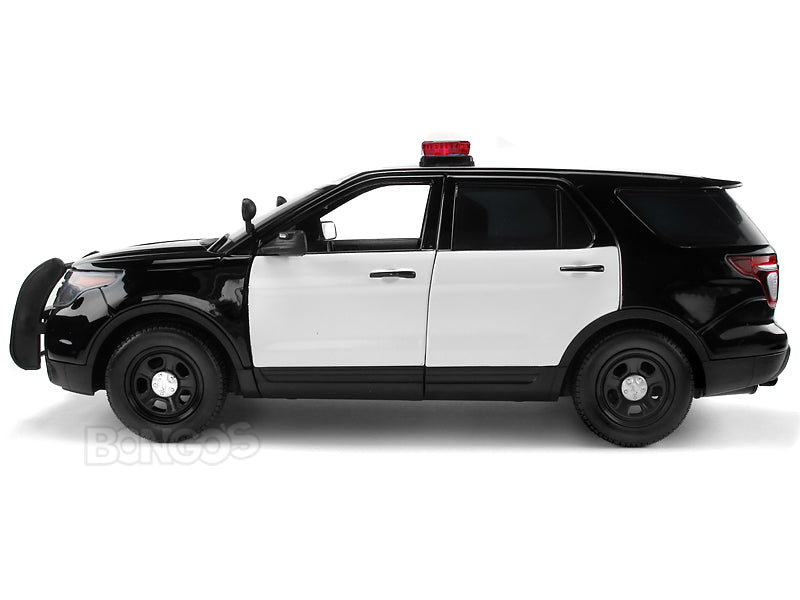 2015 Ford Police Interceptor Utility SUV (Blank) 1:18 Scale - MotorMax Diecast Model Car (B/W)