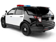 Load image into Gallery viewer, 2015 Ford Police Interceptor Utility SUV &quot;Light &amp; Sound&quot; (Blank) 1:18 Scale - MotorMax Diecast Model Car (B/W)