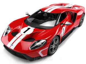 2017 Ford GT #1 1:18 Scale - Maisto Diecast Model Car (Red)