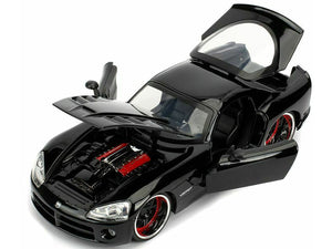 "Fast & Furious" Letty's Dodge Viper SRT10 1:24 Scale - Jada Diecast Model Car (Black)