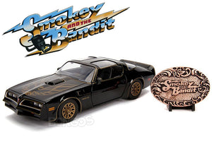 "Smokey and the Bandit" 1977 Pontiac Trans Am (T/A) Firebird w/ Buckle 1:24 Scale - Jada Diecast Model Car