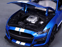 Load image into Gallery viewer, 2020 Shelby GT500 Mustang 1:18 Scale - Maisto Diecast Model Car (Blue)