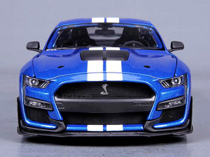 2020 Shelby GT500 Mustang 1:18 Scale - Maisto Diecast Model Car (Blue)