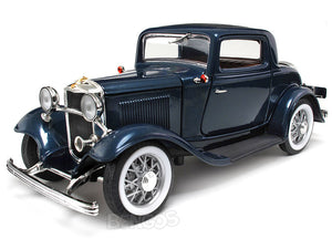 1932 Ford Coupe (3 Window) 1:18 Scale - Yatming Diecast Model Car (Blue)