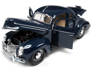 1939 Ford Deluxe Coupe 1:18 Scale - Maisto Diecast Model Car (Blue)