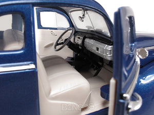 1940 Ford Deluxe Coupe 1:18 Scale - MotorMax Diecast Model Car (Blue)