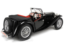 Load image into Gallery viewer, 1947 MG TC Midget 1:18 Scale - Yatming Diecast Model Car (Black)
