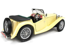 Load image into Gallery viewer, 1947 MG TC Midget 1:18 Scale - Yatming Diecast Model Car (Cream)