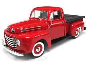 1948 Ford F-1 Pickup 1:18 Scale - Yatming Diecast Model Car (Red)