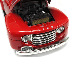 1948 Ford F-1 Pickup 1:18 Scale - Yatming Diecast Model Car (Red)
