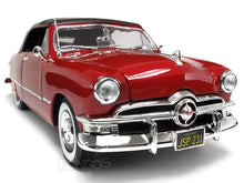 Load image into Gallery viewer, 1950 Ford Convertible (Top Up) 1:18 Scale - Maisto Diecast Model Car (Red)