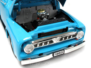 1953 Ford F-100 Pickup 1:18 Scale - Yatming Diecast Model Car (Light Blue)