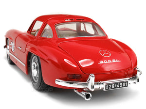 1954 Mercedes-Benz 300 SL 1:18 Scale - Bburago Diecast Model Car (Red)