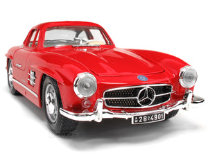 1954 Mercedes-Benz 300 SL 1:18 Scale - Bburago Diecast Model Car (Red)