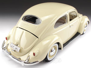 1955 VW "Kafer" Beetle 1:18 Scale - Bburago Diecast Model Car (Cream)